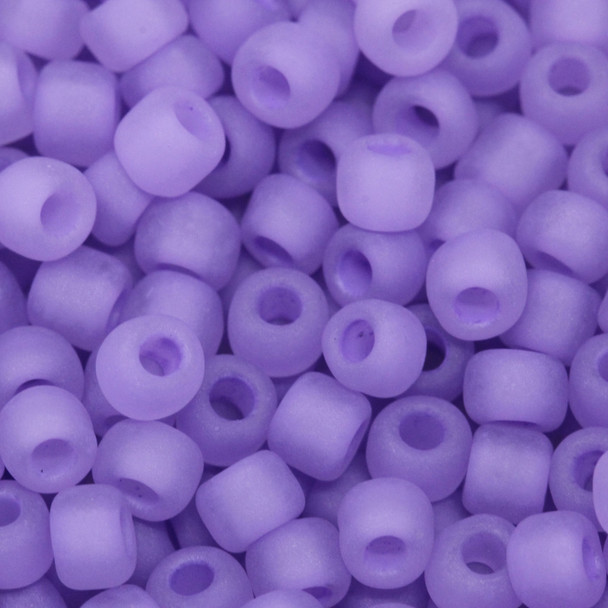 Size 6 Matsuno Seed Beads -- F222 Light Purple Frosted
