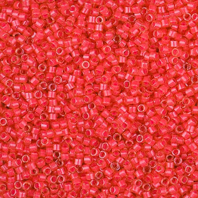 Delicas Size 11 Miyuki Seed Beads -- 2051 Luminous Poppy Red