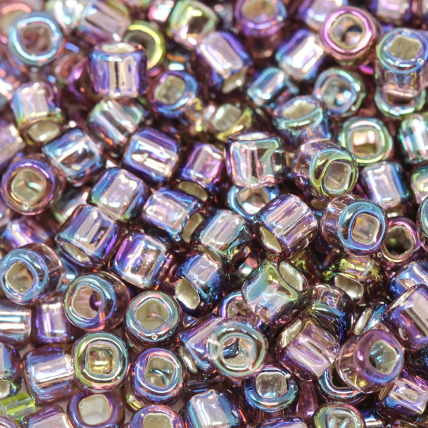 Size 6 Matsuno Seed Beads -- 640 Light Amethyst AB / Silver Lined