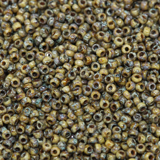 Size 15 Miyuki Seed Beads -- 4517 Picasso Brown