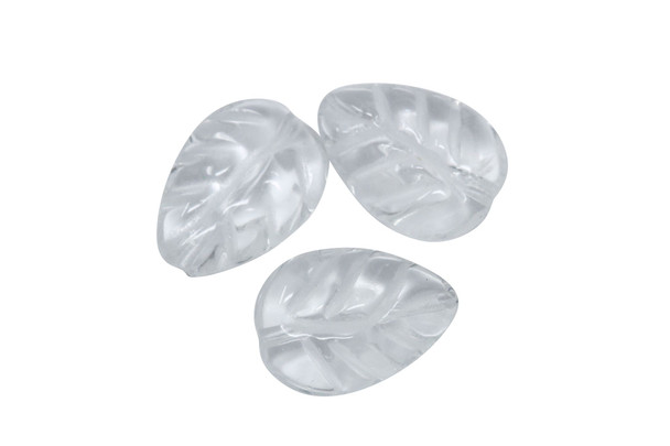 Crystal Quartz Polished 10x14mm Carved Leaf
