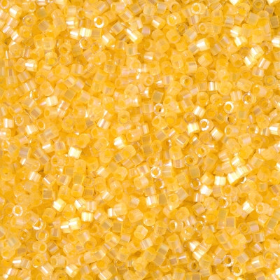Delicas Size 11 Miyuki Seed Beads -- 1861 Dyed Light Apricot AB / Silk Lined