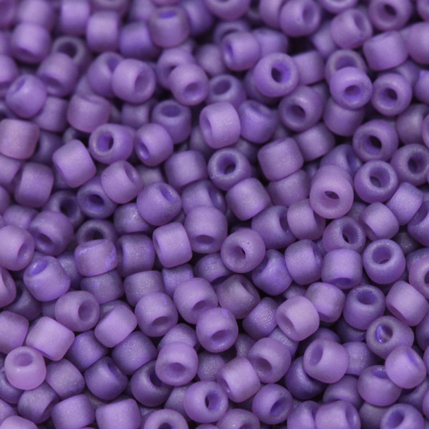 Size 11 Matsuno Seed Beads -- F399I Purple / Grape Lined Matte