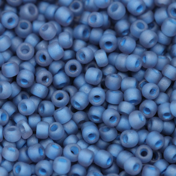 Size 11 Matsuno Seed Beads -- F399N Purple / Sapphire Lined Matte