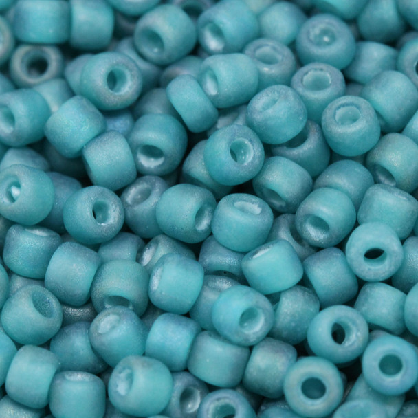 Size 8 Matsuno Seed Beads -- F331 Persian Blue / Turquoise Lined Matte