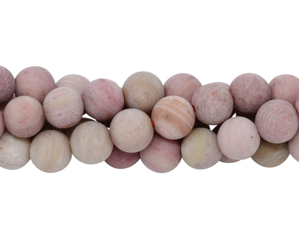 Rhodonite Matte 6mm Round