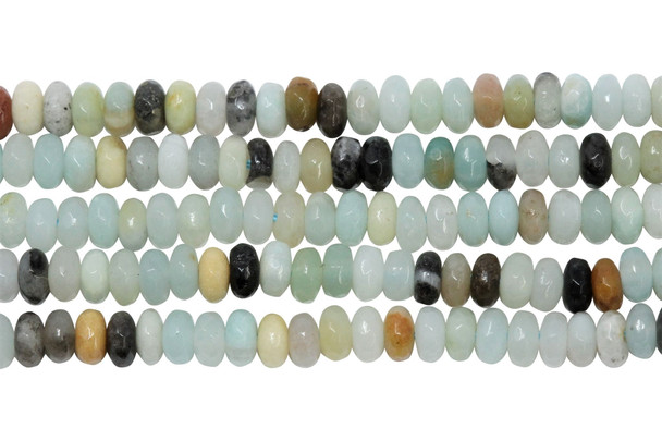 Amazonite Multi Color Polished 2.5x4mm Faceted Rondel