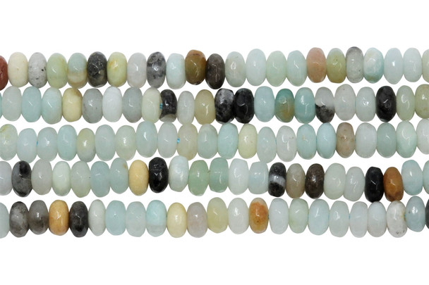 Amazonite Multi Color Polished 2.5x4mm Faceted Rondelle