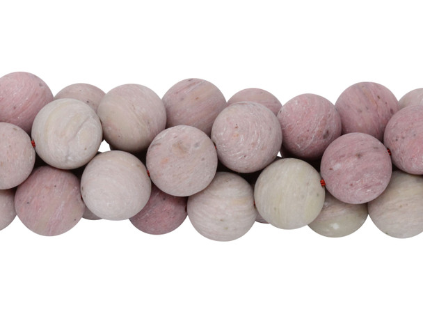 Rhodonite Matte 12mm Round