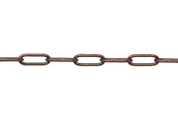 Antique Copper 11x4.25mm Paperclip Cable Chain - Sold By 6 Inches