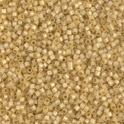 Delicas Size 11 Miyuki Seed Beads -- 2186 Duracoat Vinhoverde Semi Matte / Silver Lined