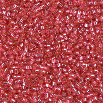 Delicas Size 11 Miyuki Seed Beads -- 2154 Duracoat Hibiscus / Silver Lined