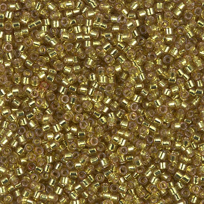 Delicas Size 11 Miyuki Seed Beads -- 2164 Duracoat Zest / Silver Lined
