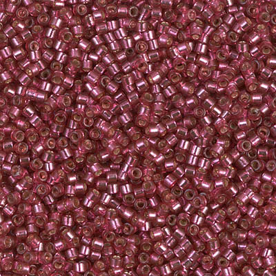 Delicas Size 11 Miyuki Seed Beads -- 2161 Duracoat Petunia / Silver Lined