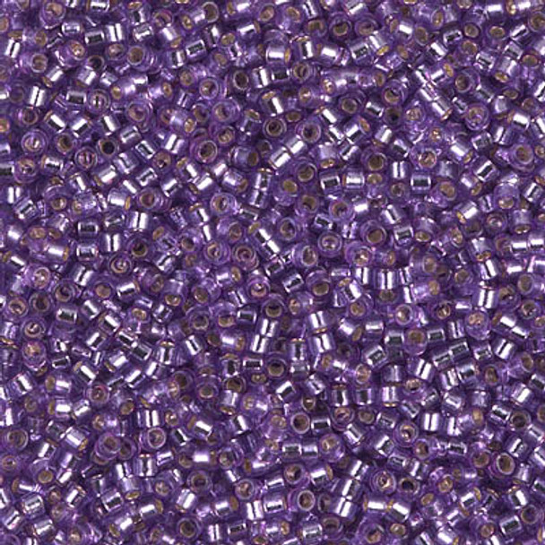 Delicas Size 11 Miyuki Seed Beads -- 2168 Duracoat Orchid / Silver Lined