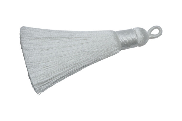 White 2.5 Inch Tassel