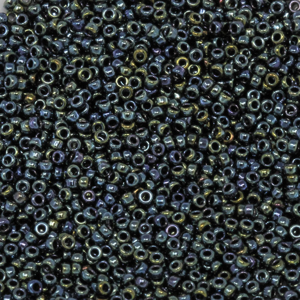 Size 15 Miyuki Seed Beads -- 456(H) Gunmetal Iris