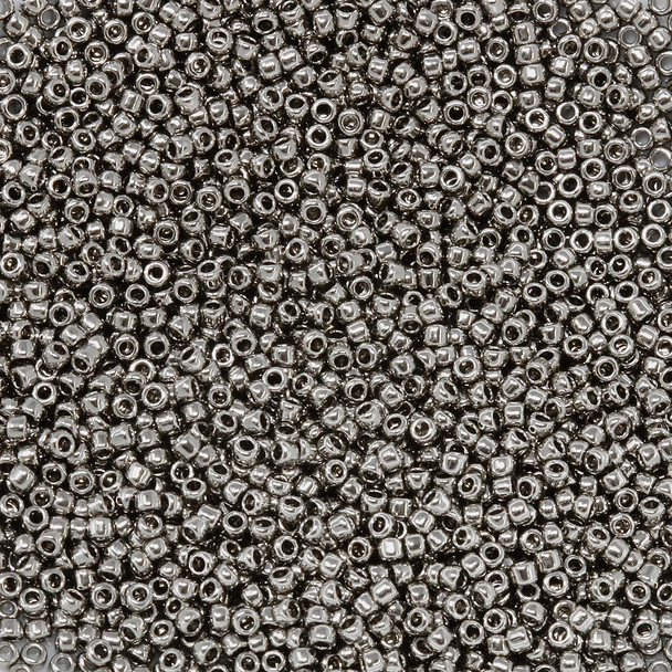 Size 15 Toho Seed Bead -- 464A Nickel Plated