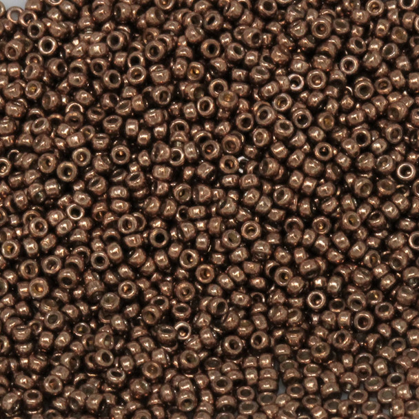 Size 15 Miyuki Seed Beads -- 4213 Dark Galvanized Mauve