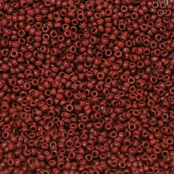 Size 15 Miyuki Seed Beads -- D4470 Duracoat Opaque Mahogany