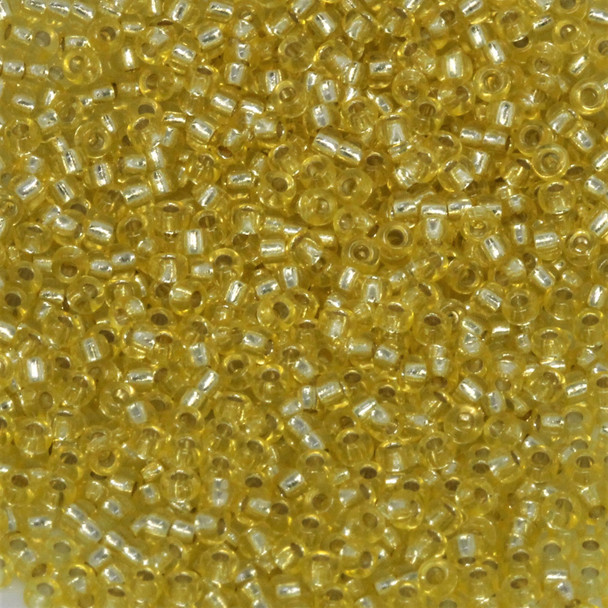 Size 11 Miyuki Seed Beads -- 6A Light Yellow / Silver Lined