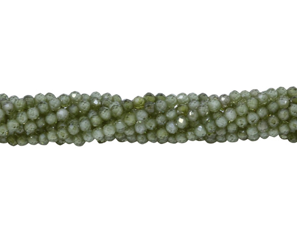 Olive Zircon CZ Grade AA Polished 2mm Faceted Round