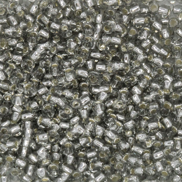Size 11 Toho Seed Beads -- 21A Pale Grey / Silver Lined