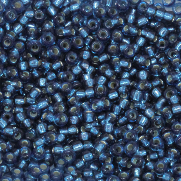 Size 11 Miyuki Seed Beads -- 31 Dark Montana / Silver Lined