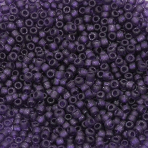 Size 11 Matsuno Seed Beads -- F323B Metallic Purple Frosted