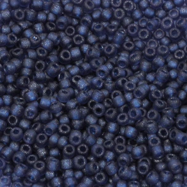 Size 11 Matsuno Seed Beads -- F323A Metallic Blue Frosted