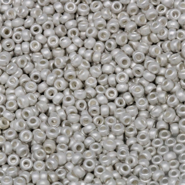 Size 11 Miyuki Seed Beads -- F464E Silver Plated Matte