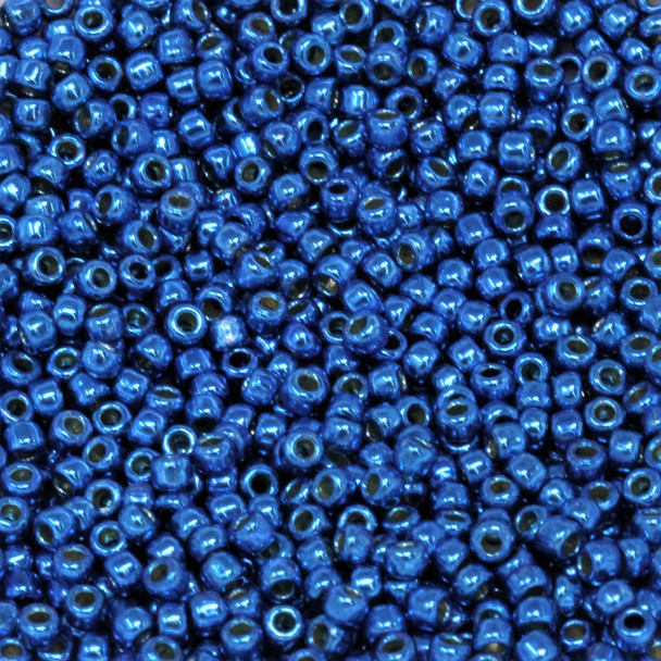 Size 11 Toho Seed Beads -- P495F Galvanized Capri Blue