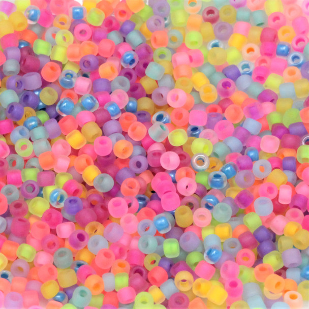 Size 11 Miyuki Seed Beads -- Neon Mix Matte