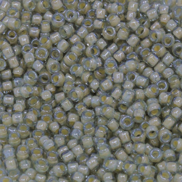 Size 8 Toho Seed Beads -- 329 Black Diamond / Beige Lined