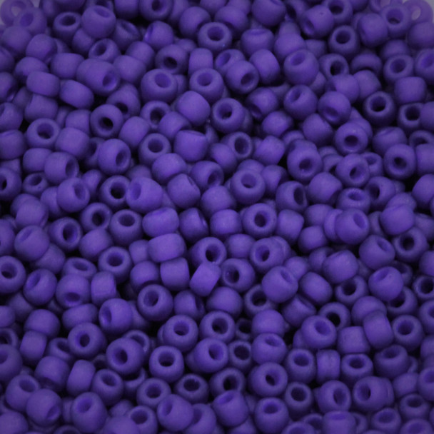 Size 8 Matsuno Seed Beads -- F399J Amethyst / Dark Purple Lined Matte