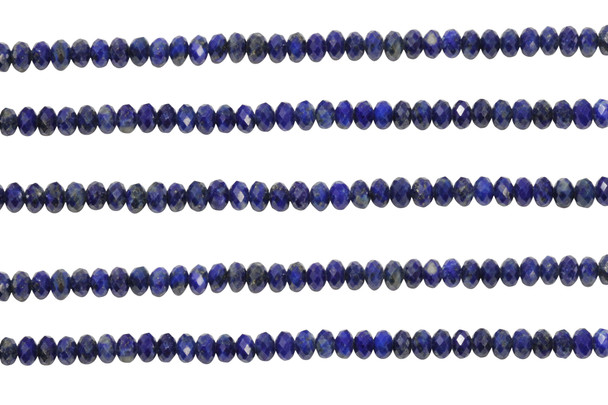 Natural Lapis Polished 2.5x4mm Faceted Rondelle
