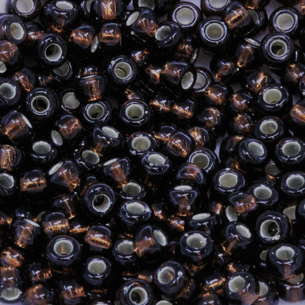 Size 6 Miyuki Seed Beads -- 135S Dark Topaz / Silver Lined