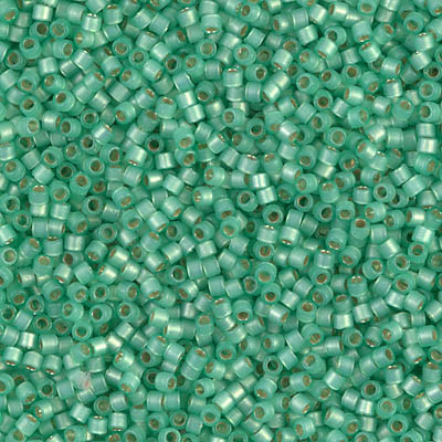 Delicas Size 11 Miyuki Seed Beads -- 2188 Duracoat Spearmint Semi Matte / Silver Lined