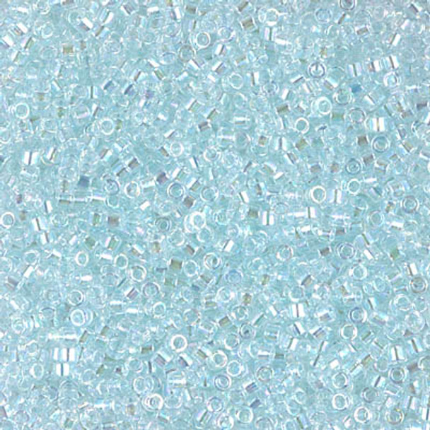Delicas Size 11 Miyuki Seed Beads -- 083 Crystal AB / Light Aqua Lined