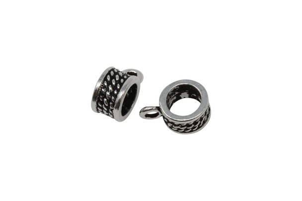8mm Rope Bail - Silver Plated