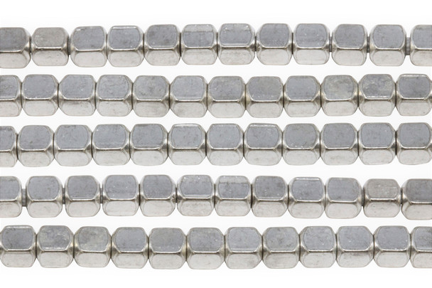 Silver Plated Brass 5mm Cube