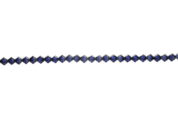 Swarovski Crystal Dark Indigo 5328 4mm Bicones