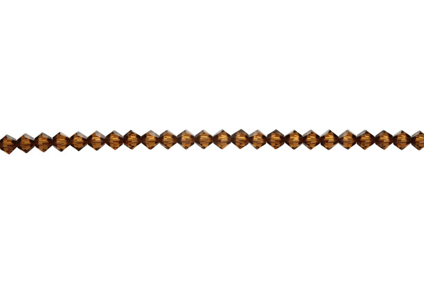 Swarovski Crystal Smoked Topaz 5328 4mm Bicones