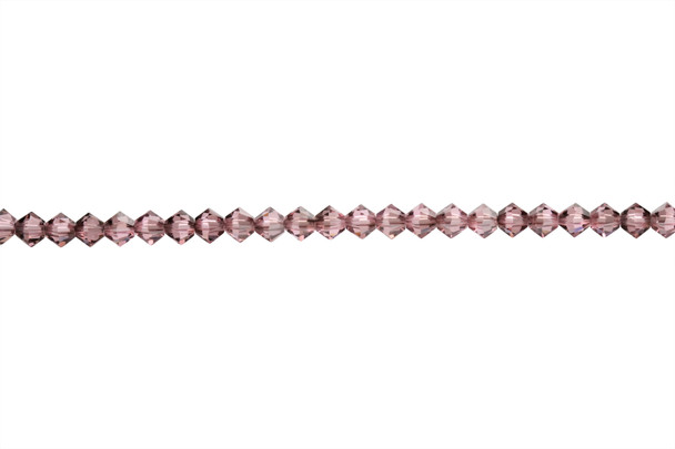 Swarovski Crystal Light Rose Satin 5328 4mm Bicones