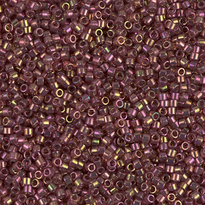 Delicas Size 11 Miyuki Seed Beads -- 103 Red / Gold Luster