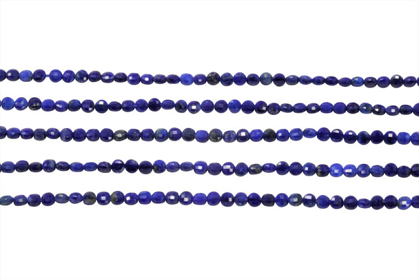 Natural Lapis Polished 2mm Faceted Coin