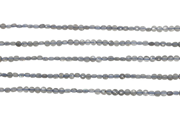 Labradorite Polished 2mm Faceted Coin