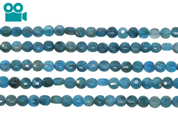Apatite Polished 4mm Faceted Coin