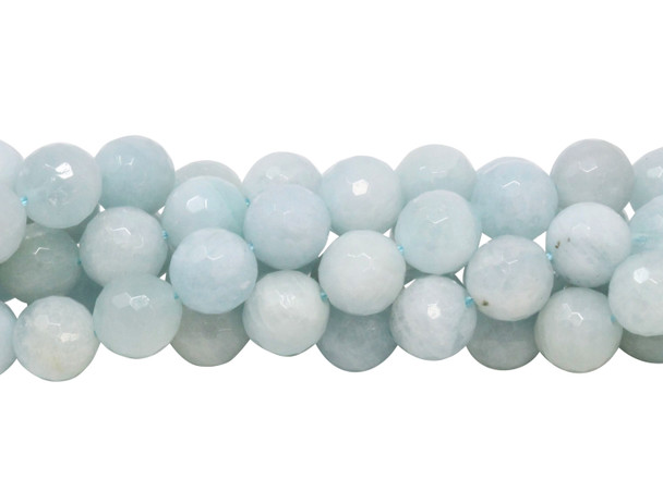 Aquamarine Polished 10mm Faceted Round