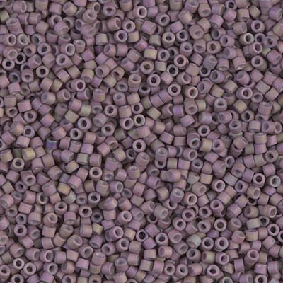Delicas Size 11 Miyuki Seed Beads -- 1065 Matte Metallic Wisteria AB